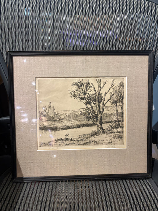 "The Lazy River" Signed Etching