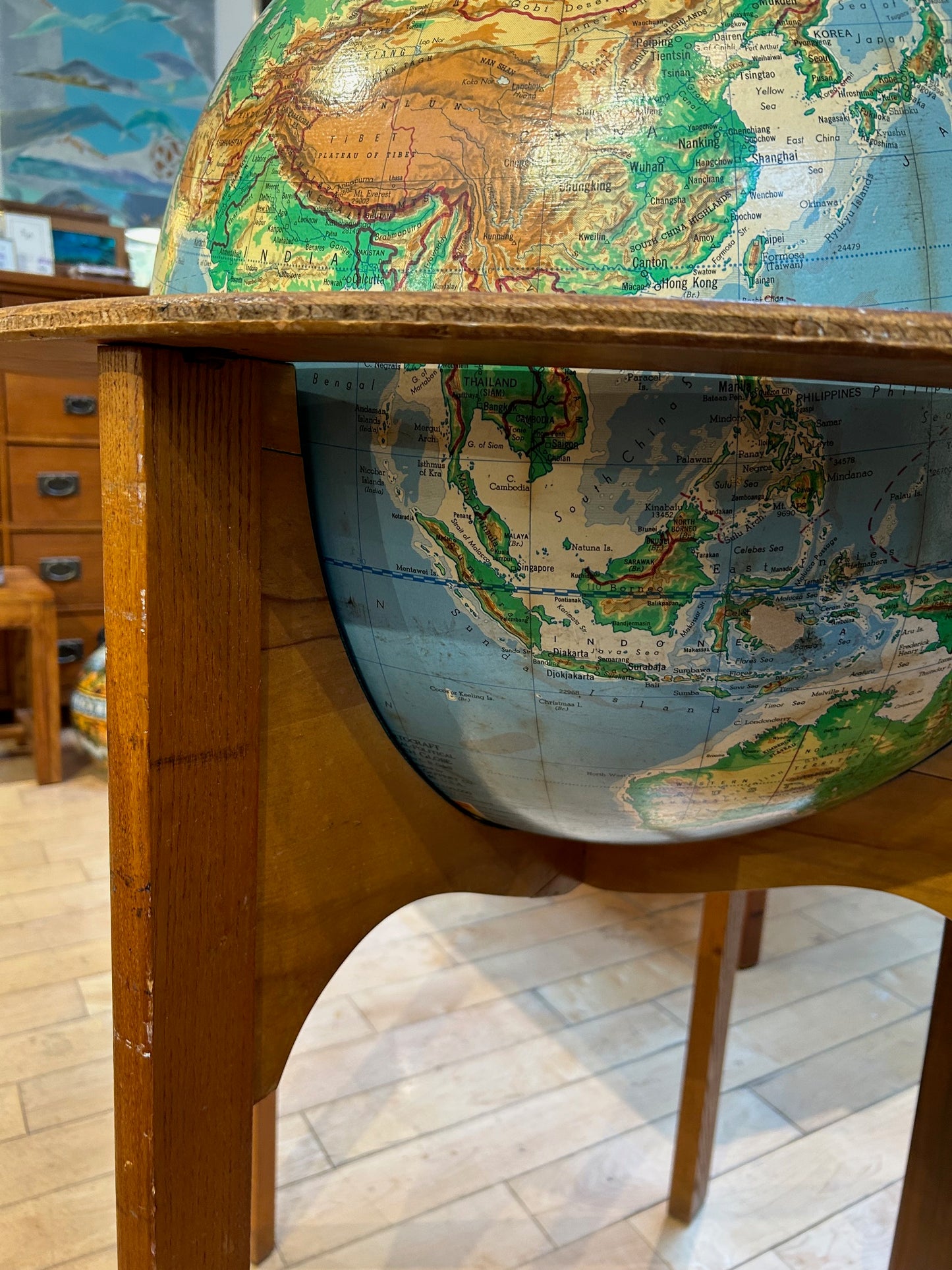 Large 1960s Globe on Stand