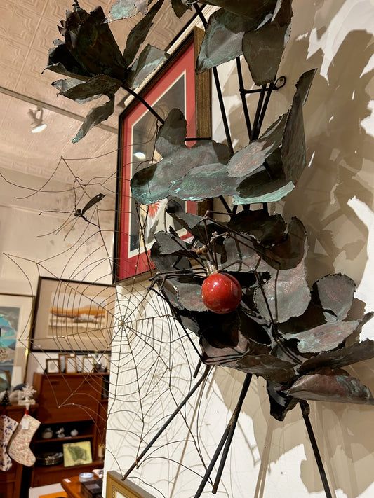 Wire Spider Web Wall Sculpture