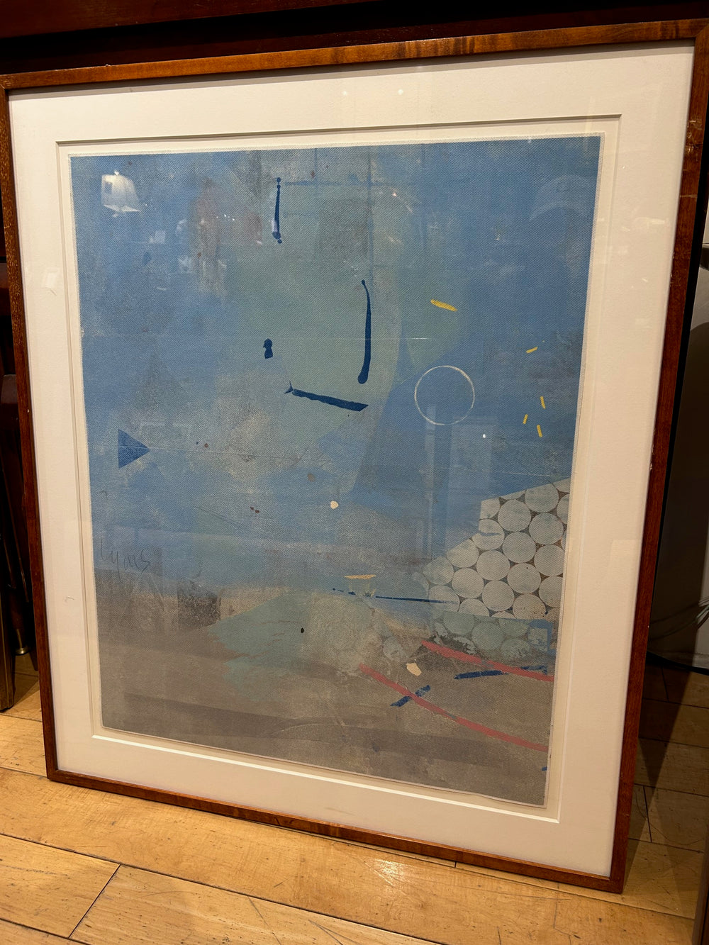 Blue Tone Abstract Signed