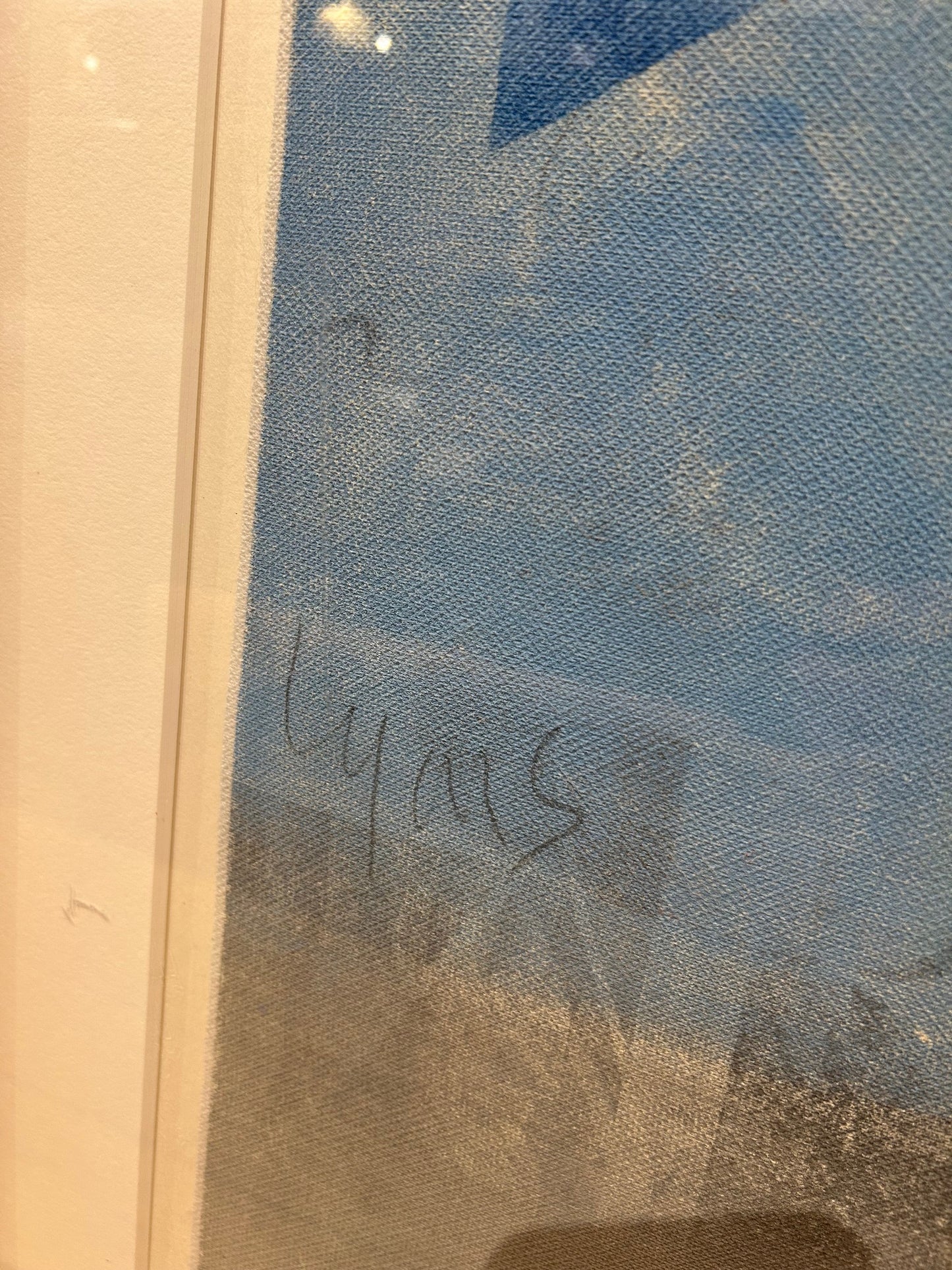 Blue Tone Abstract Signed