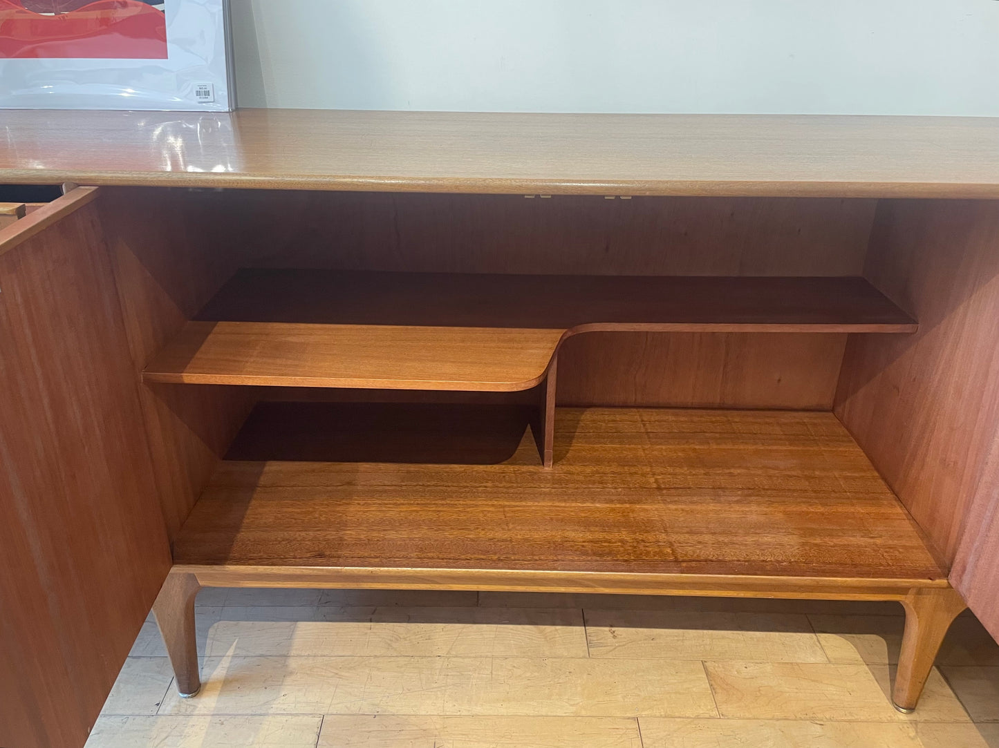 Long MidCentury Scottish Sideboard with Built in Bar Area