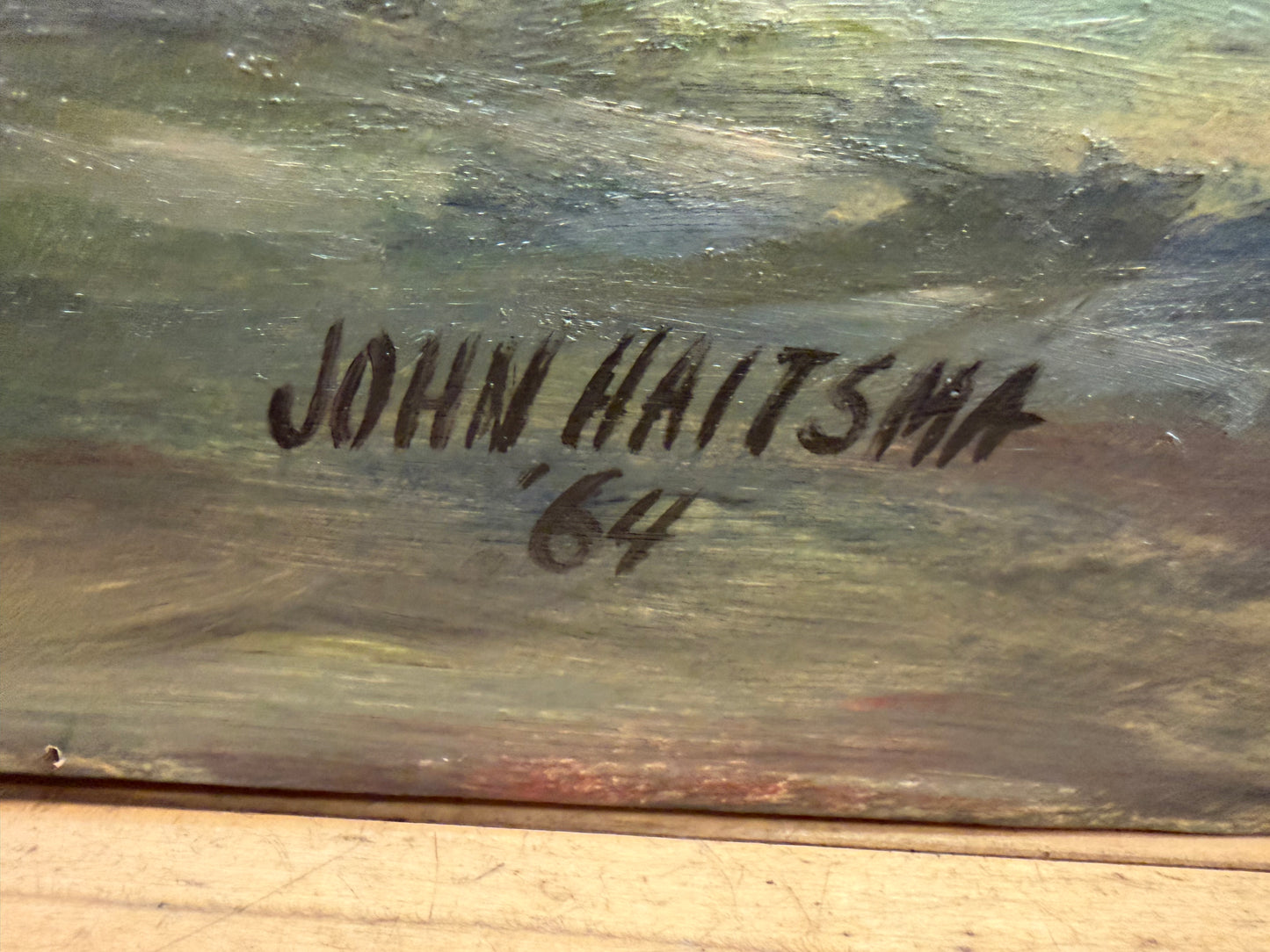 '64 Signed John Haitsma Waves Painting