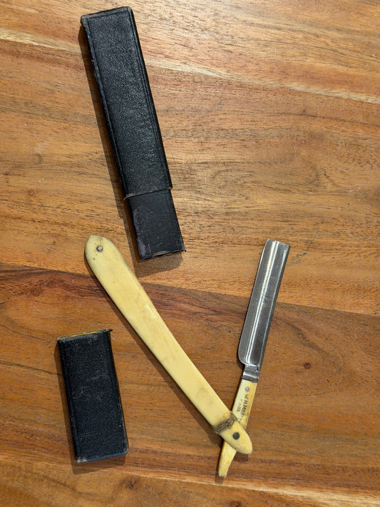Antique "King Cutter" Straight Edge Razor with Case