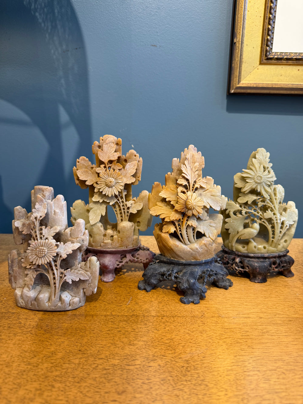 Carved Soapstone Flowers