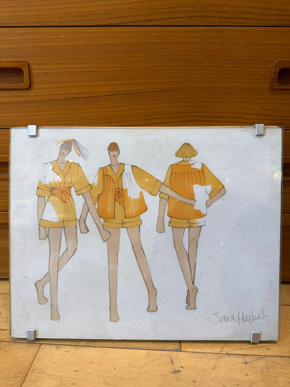 Signed Sara Hughes Fashion Plate Art