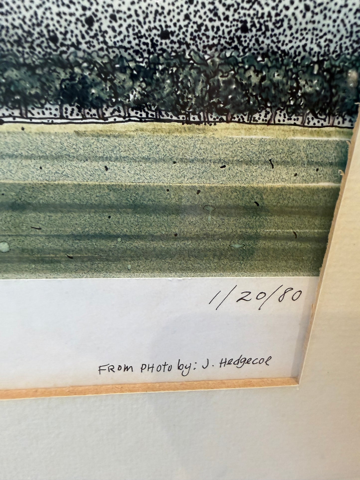 '80 Signed Henry F. Jackson Mountains Ink Drawing