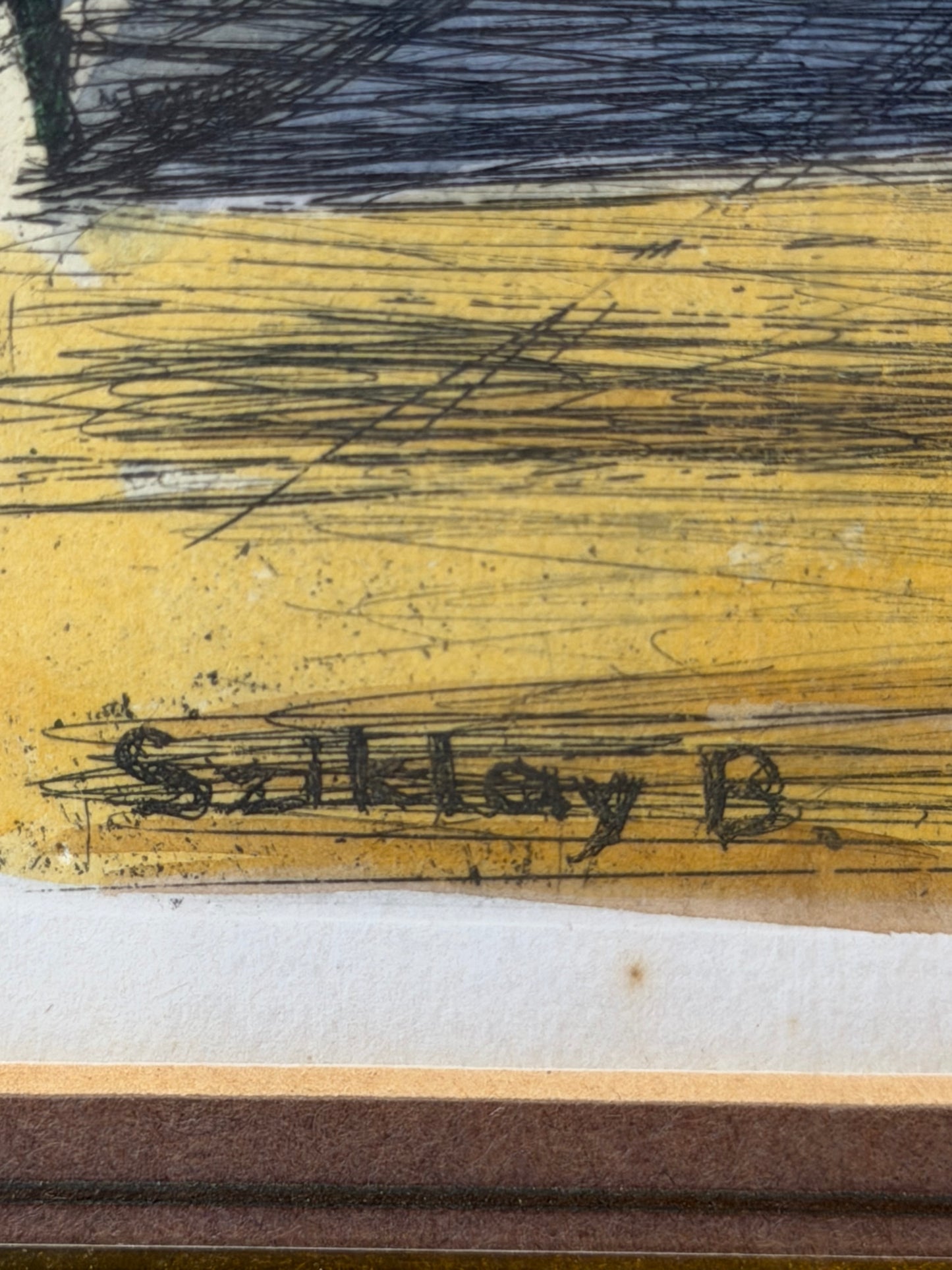 Bela Sziklay "Milan Cathedral" Hand Colored Etching