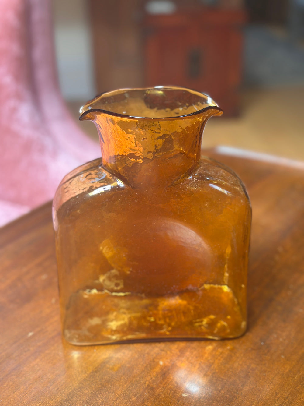 Yellow Blenko Glass Pitcher