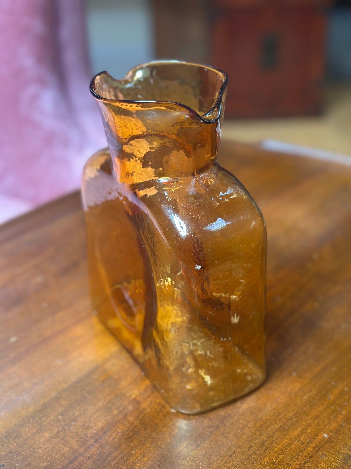 Yellow Blenko Glass Pitcher