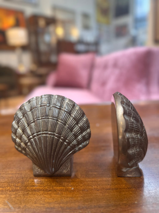 Brass Seashell Bookends
