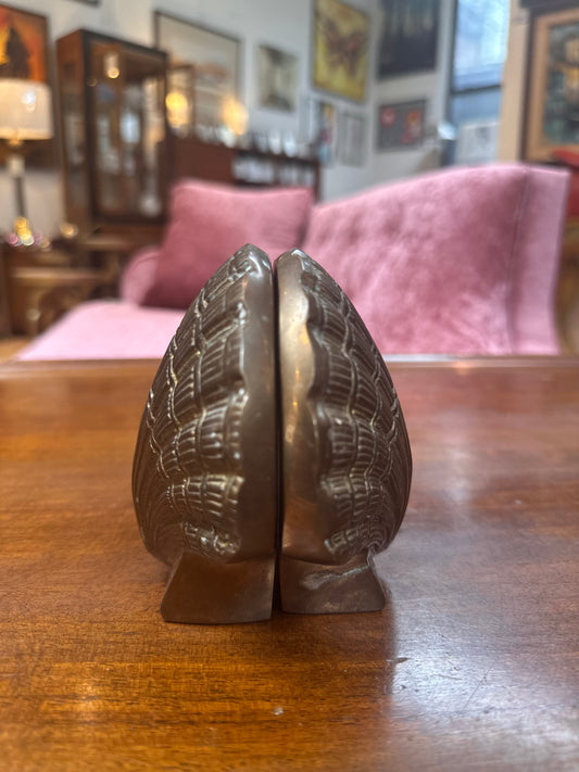 Brass Seashell Bookends