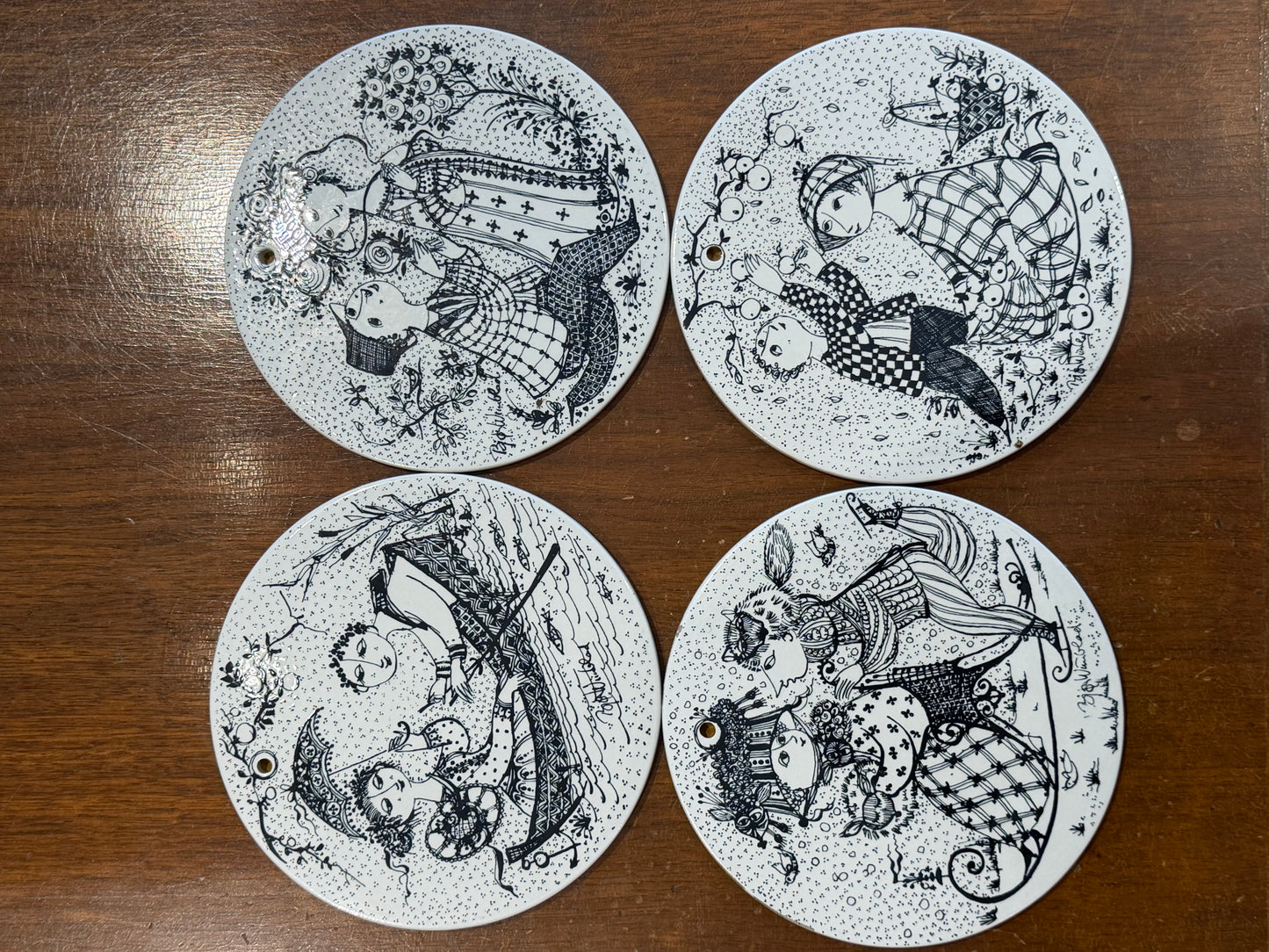 1970's Danish Decorative Wall Plaque (Individual)