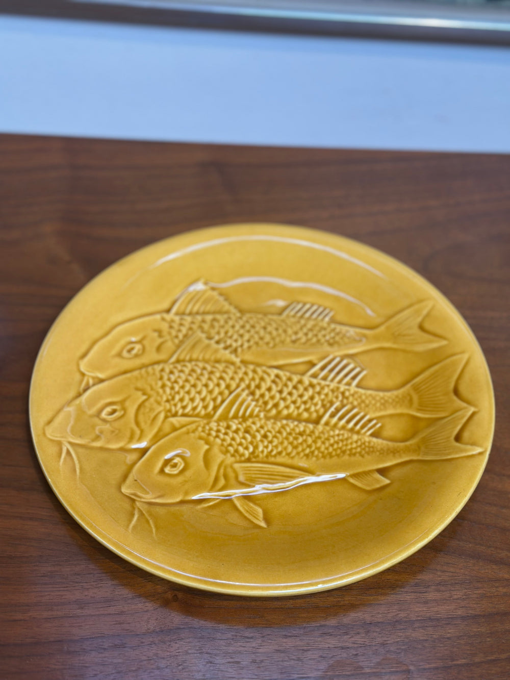Set of 3 Vintage French Faience D'art Proceram Ceramic Fish Plates