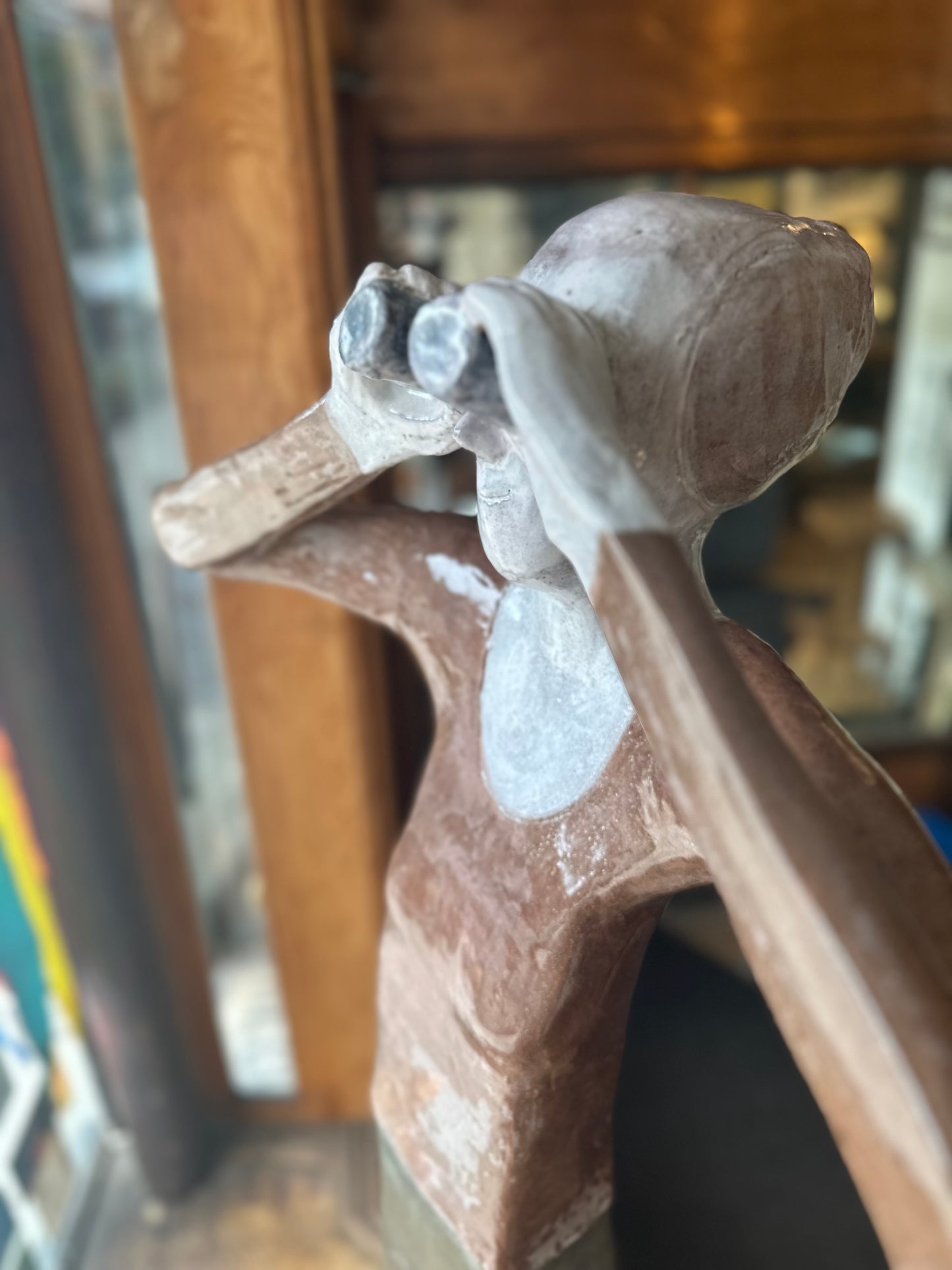 Birdwatching Woman Ceramic Sculpture
