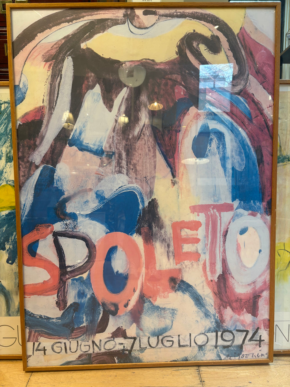 '74 Willem de Kooning Spoleto 14 Guigno Festival  Poster
