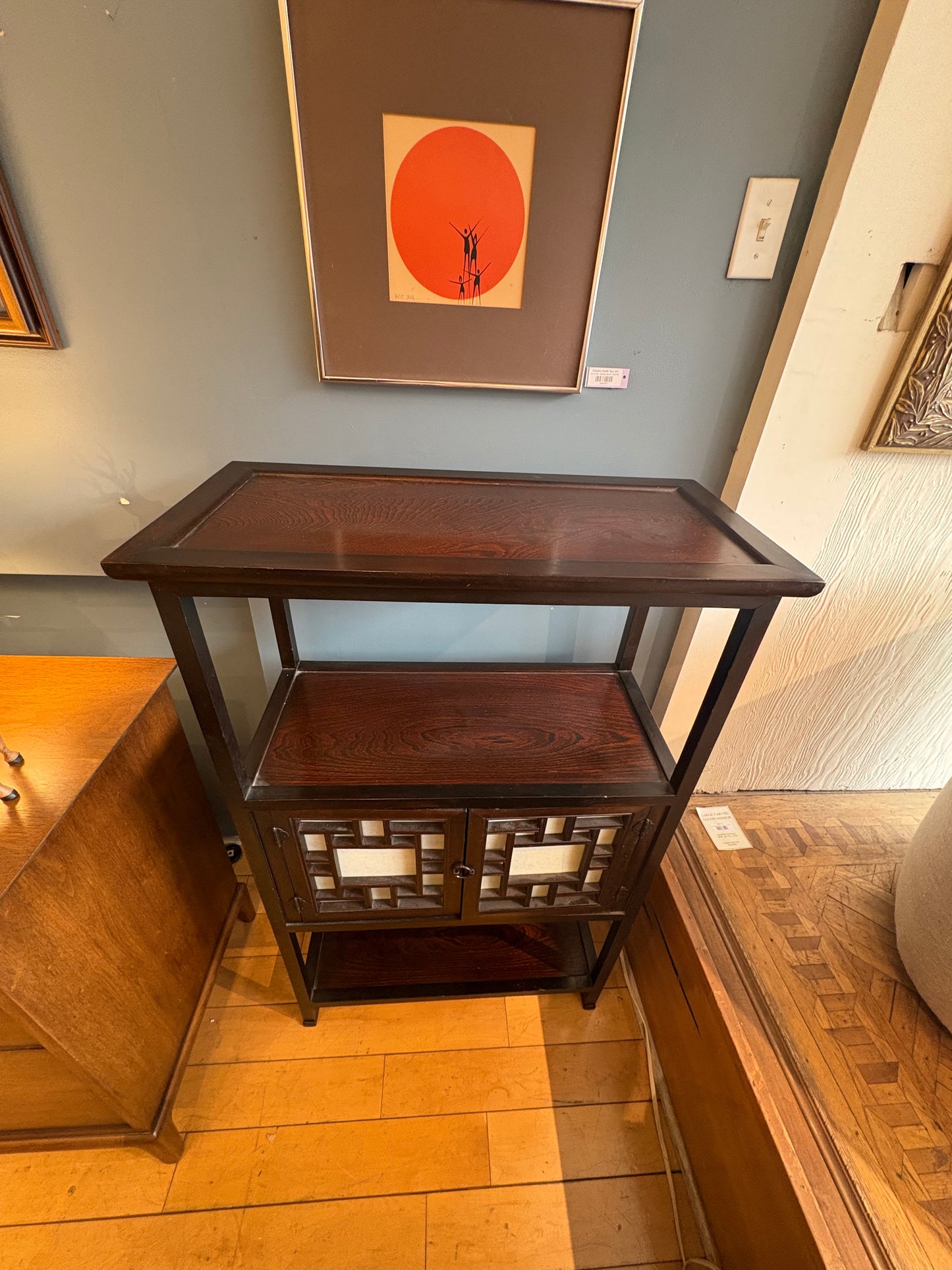 Asian Etagere with 2 Door Cabinet