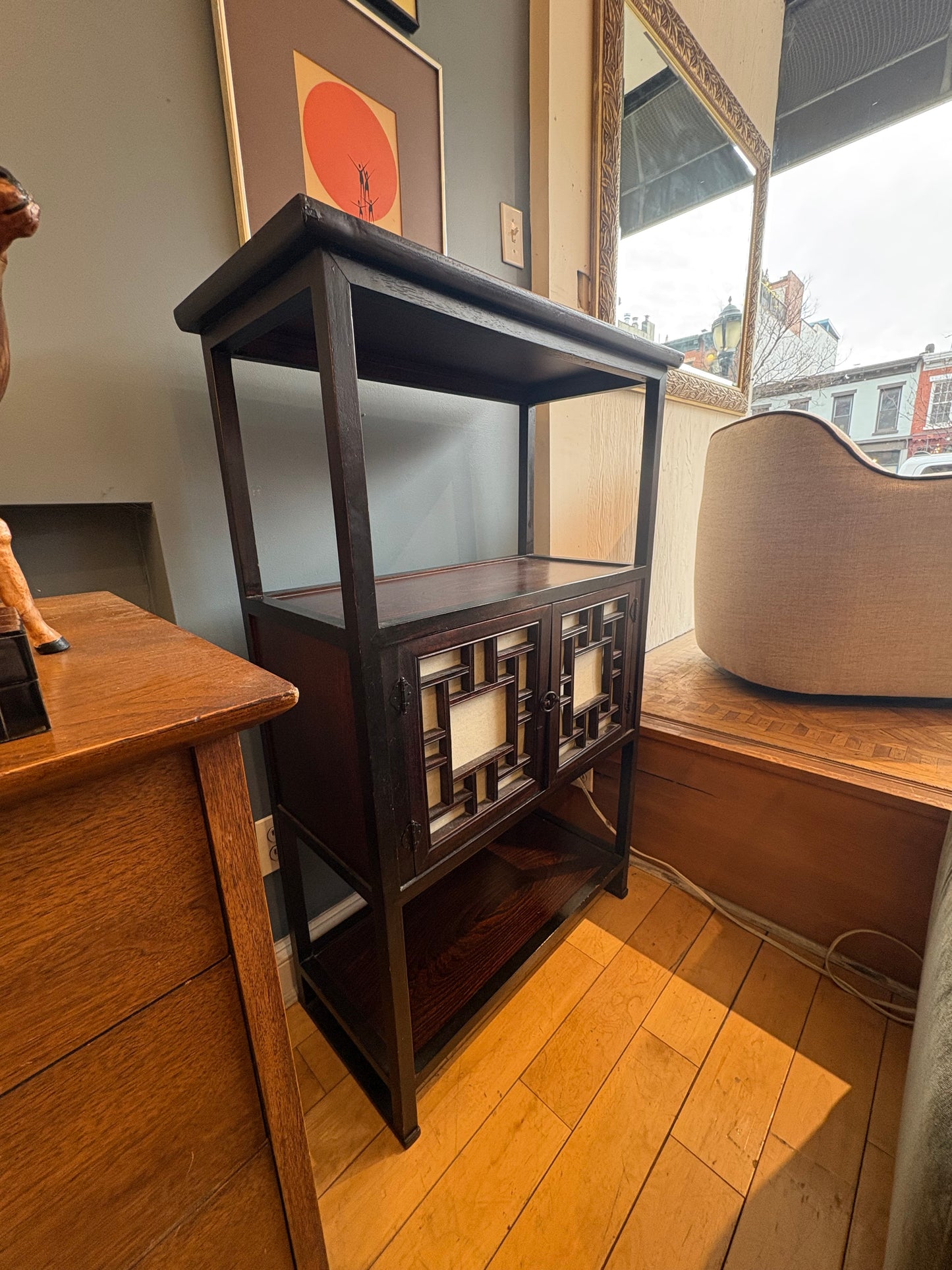 Asian Etagere with 2 Door Cabinet