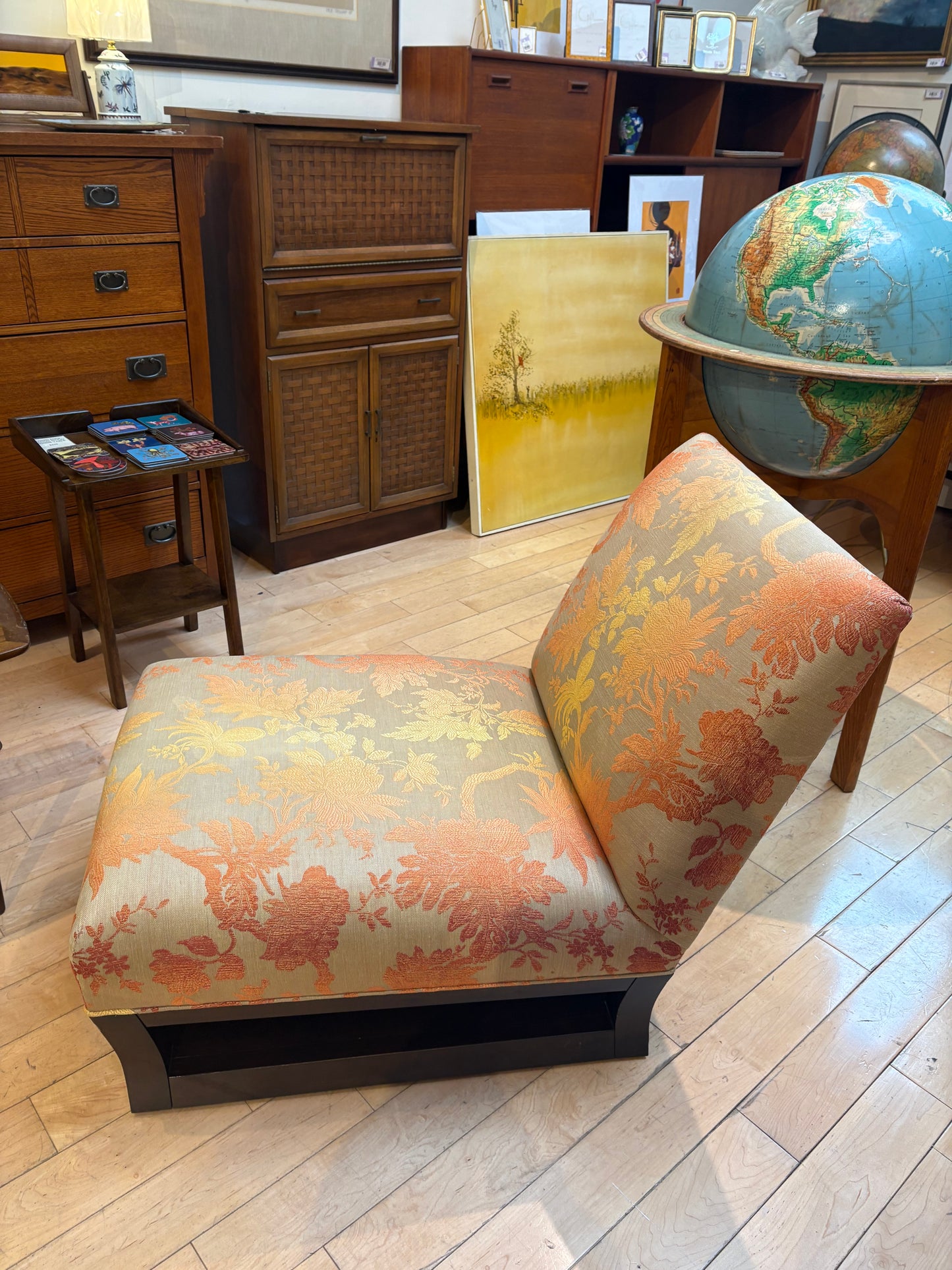 Ombre Florals Upholstered Accent Chair