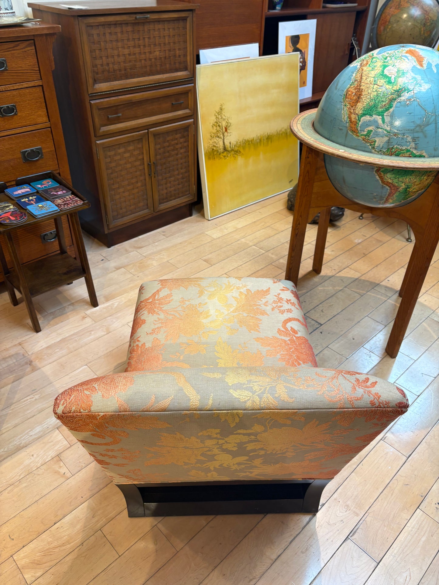 Ombre Florals Upholstered Accent Chair