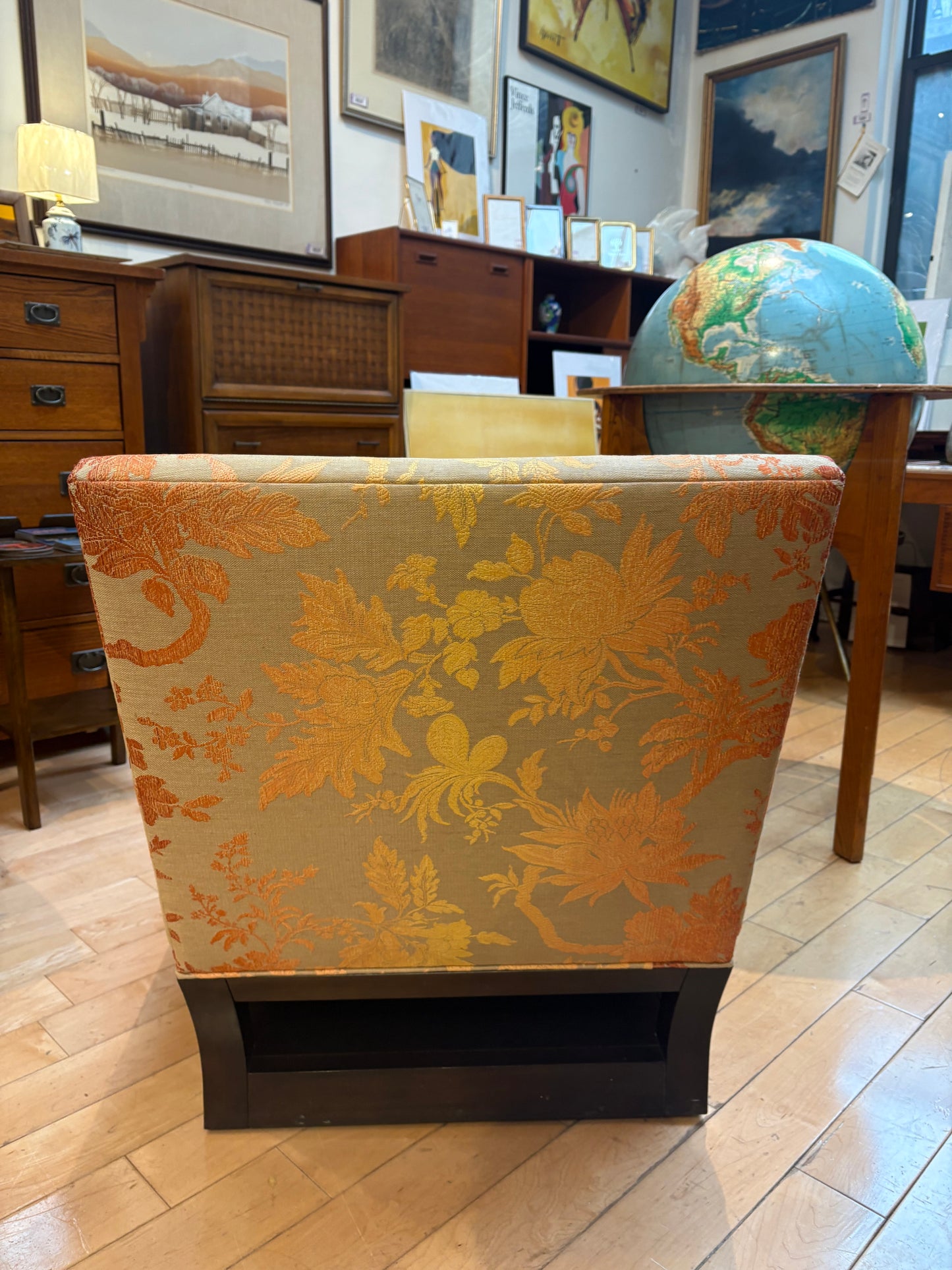 Ombre Florals Upholstered Accent Chair