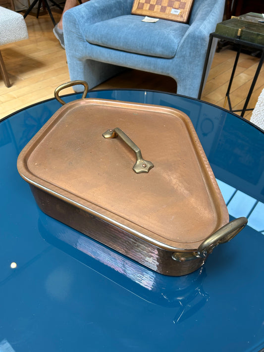 TURBOT FISH POT IN COPPER & TIN | Turbotiere