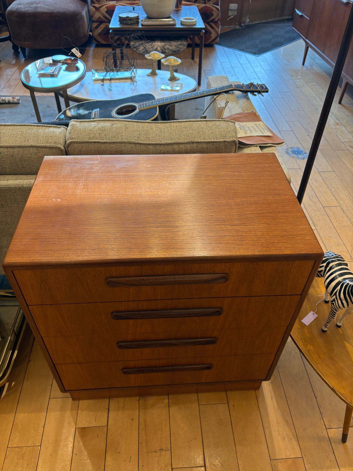 Four Drawer Chest with Wood Pulls