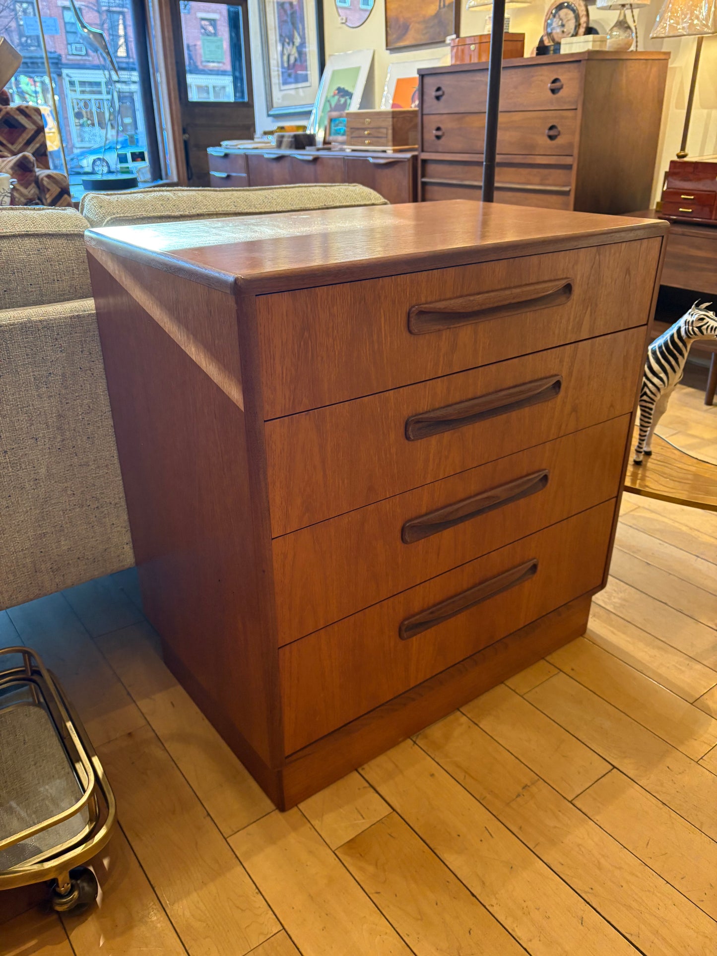 Four Drawer Chest with Wood Pulls