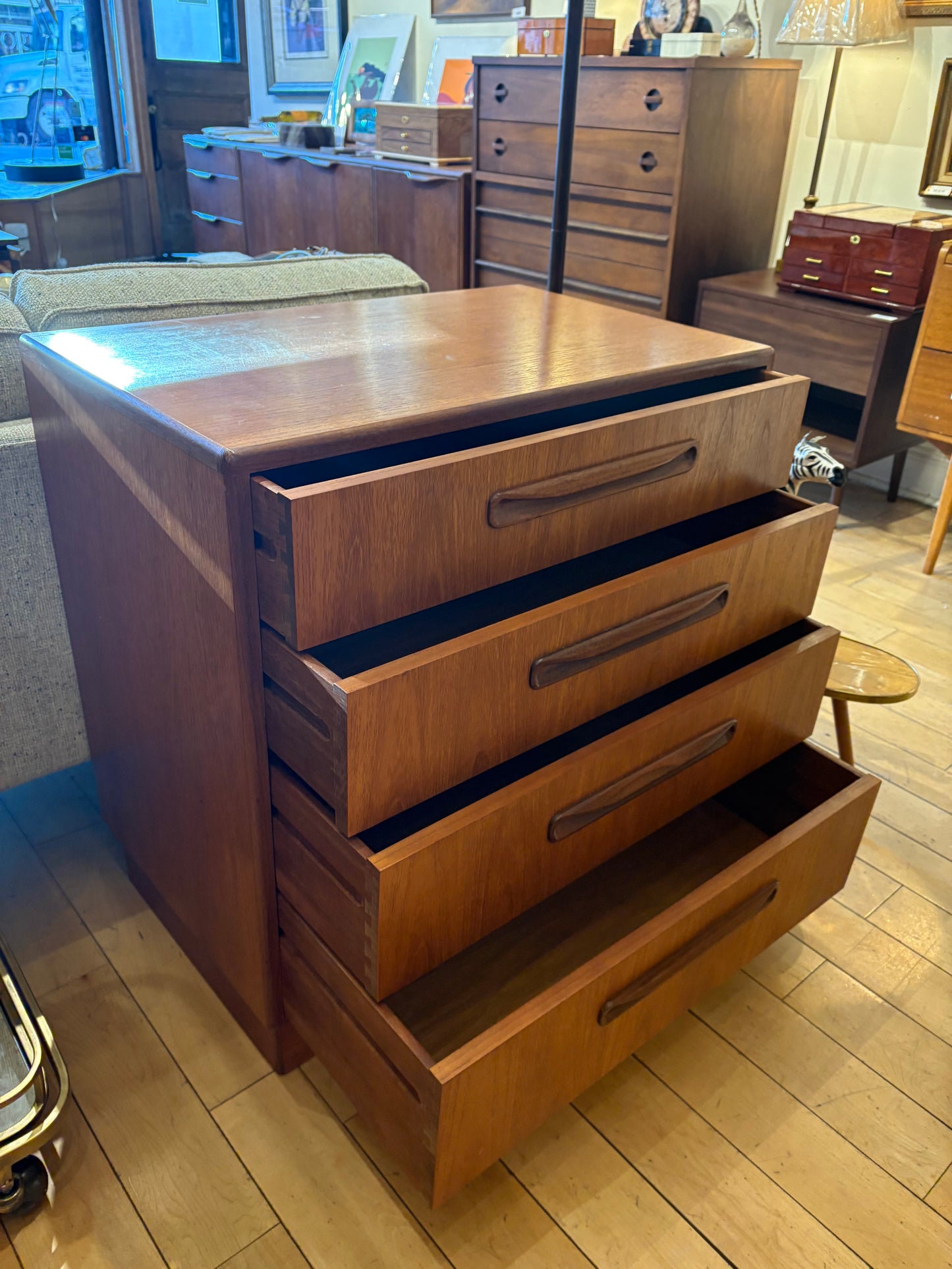 Four Drawer Chest with Wood Pulls