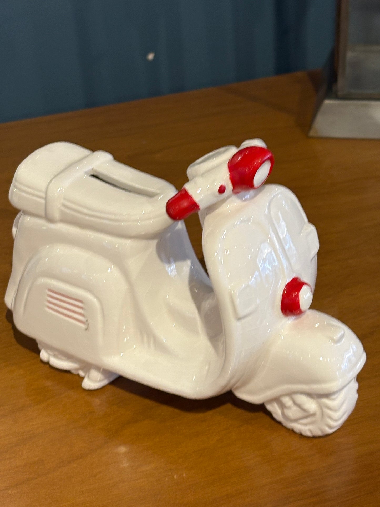 Porcelain Vespa Coin Bank