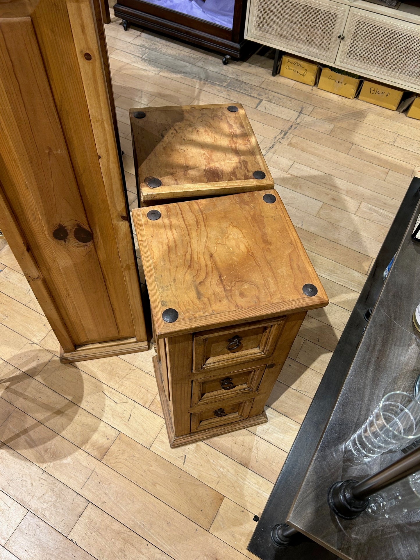 Three Drawer Rustic Pine Chest