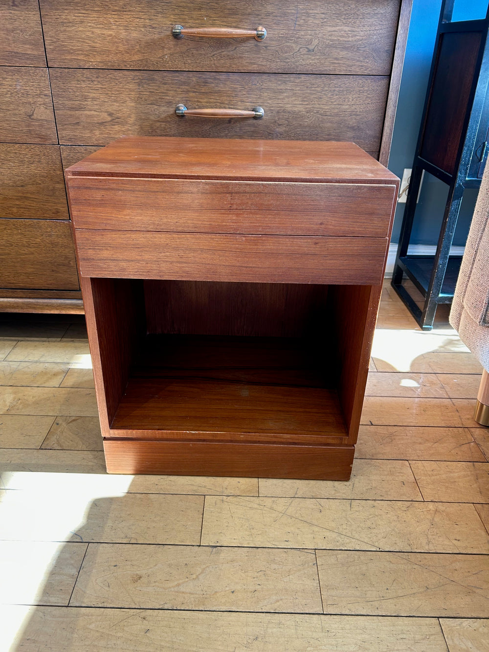 Danish 2 Drawer Teak Side Table