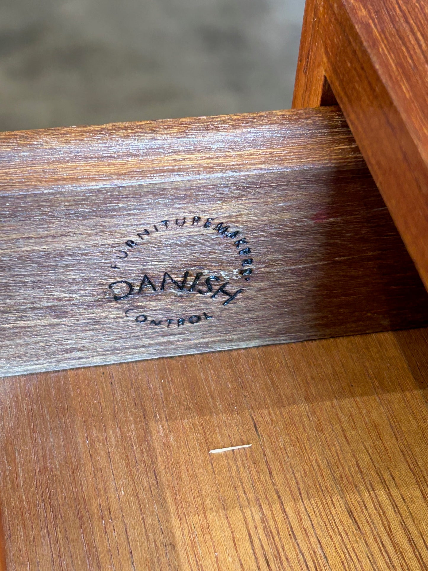 Danish 2 Drawer Teak Side Table