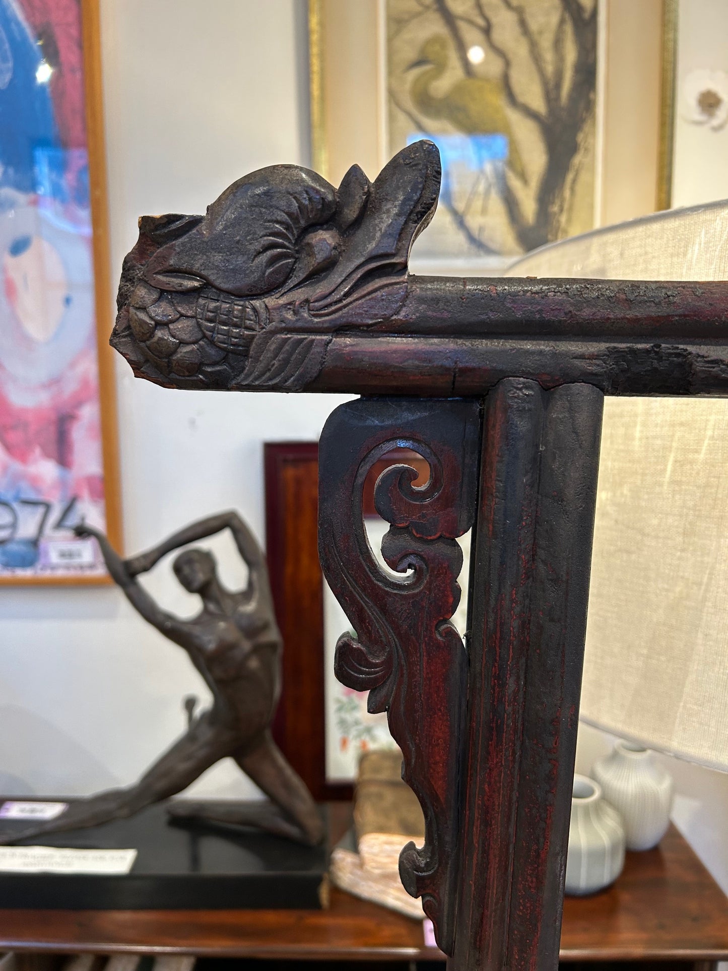 Vintage Japanese Robe Rack w/ 3 Drawers