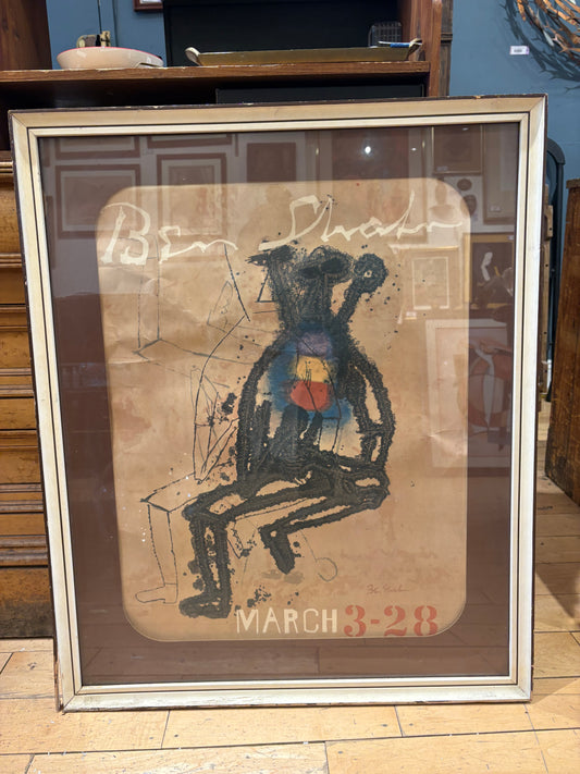 1960s Ben Shahn March 3-28 P Exhibition Poster