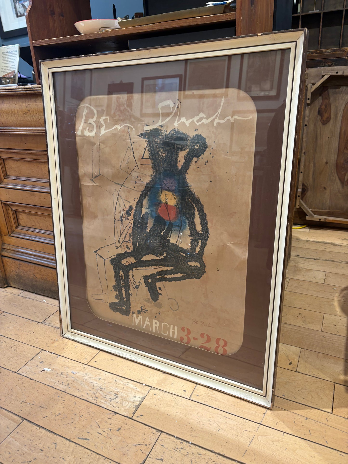 1960s Ben Shahn March 3-28 P Exhibition Poster