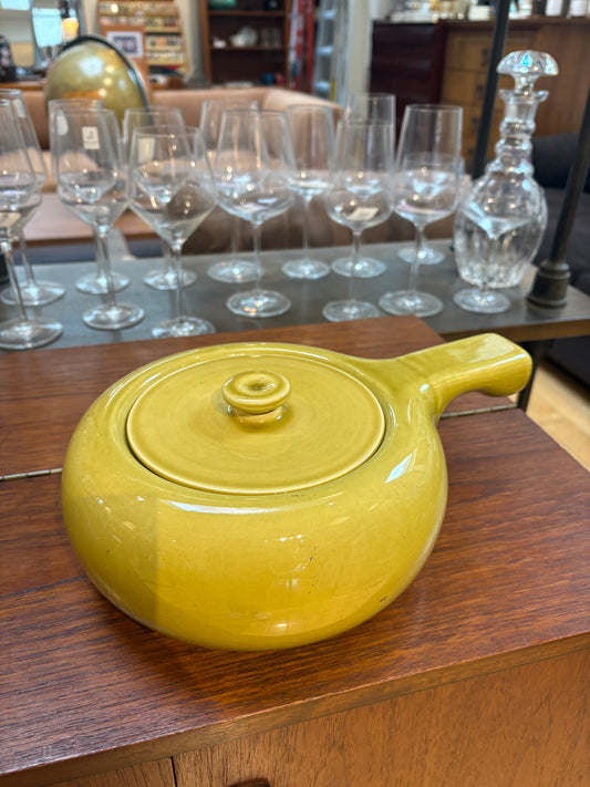 Russel Wright Yellow Ceramic Covered Pot