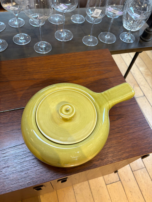 Russel Wright Yellow Ceramic Covered Pot