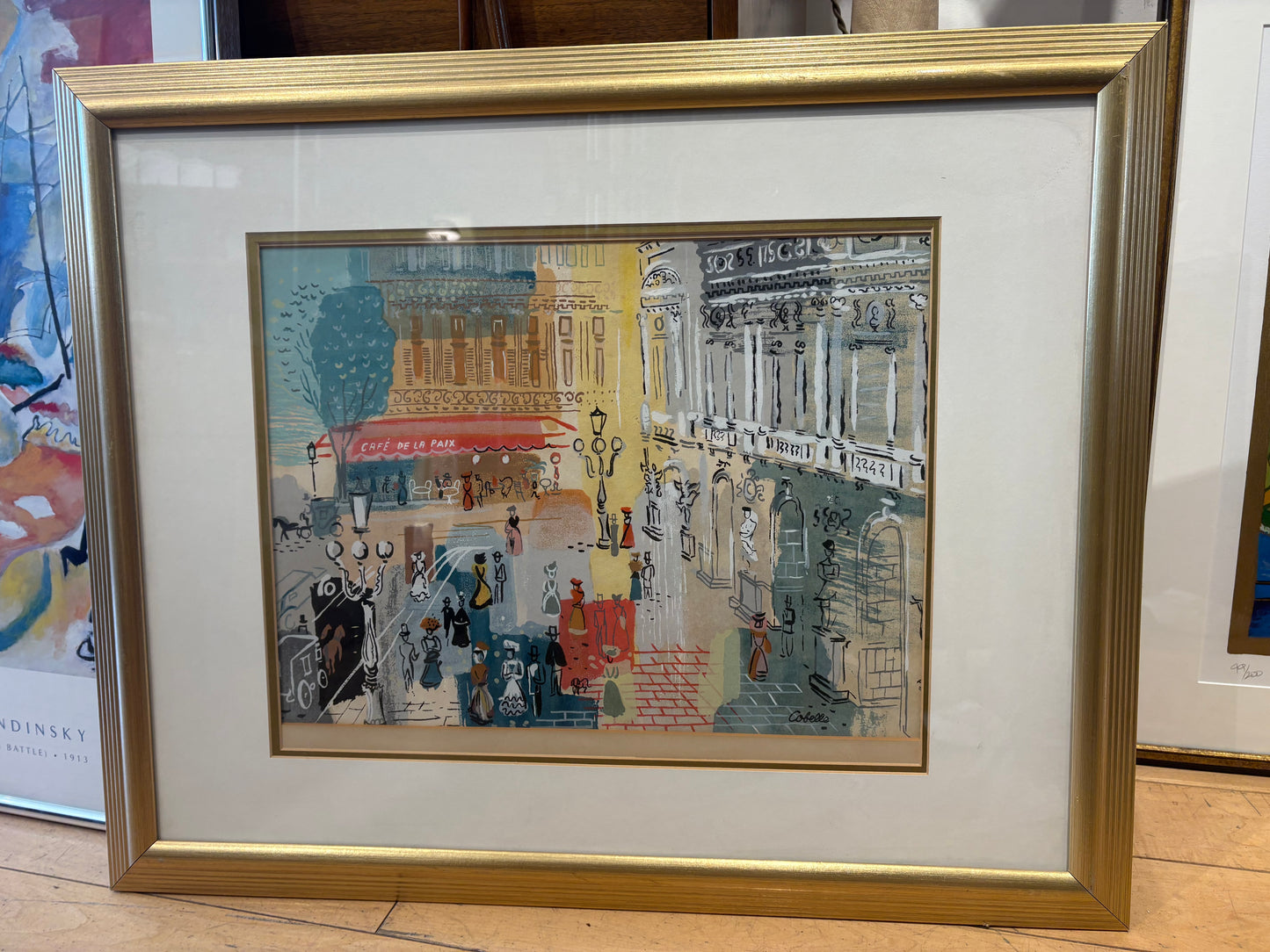 Charles Cobelle Paris Street Scene Serigraph