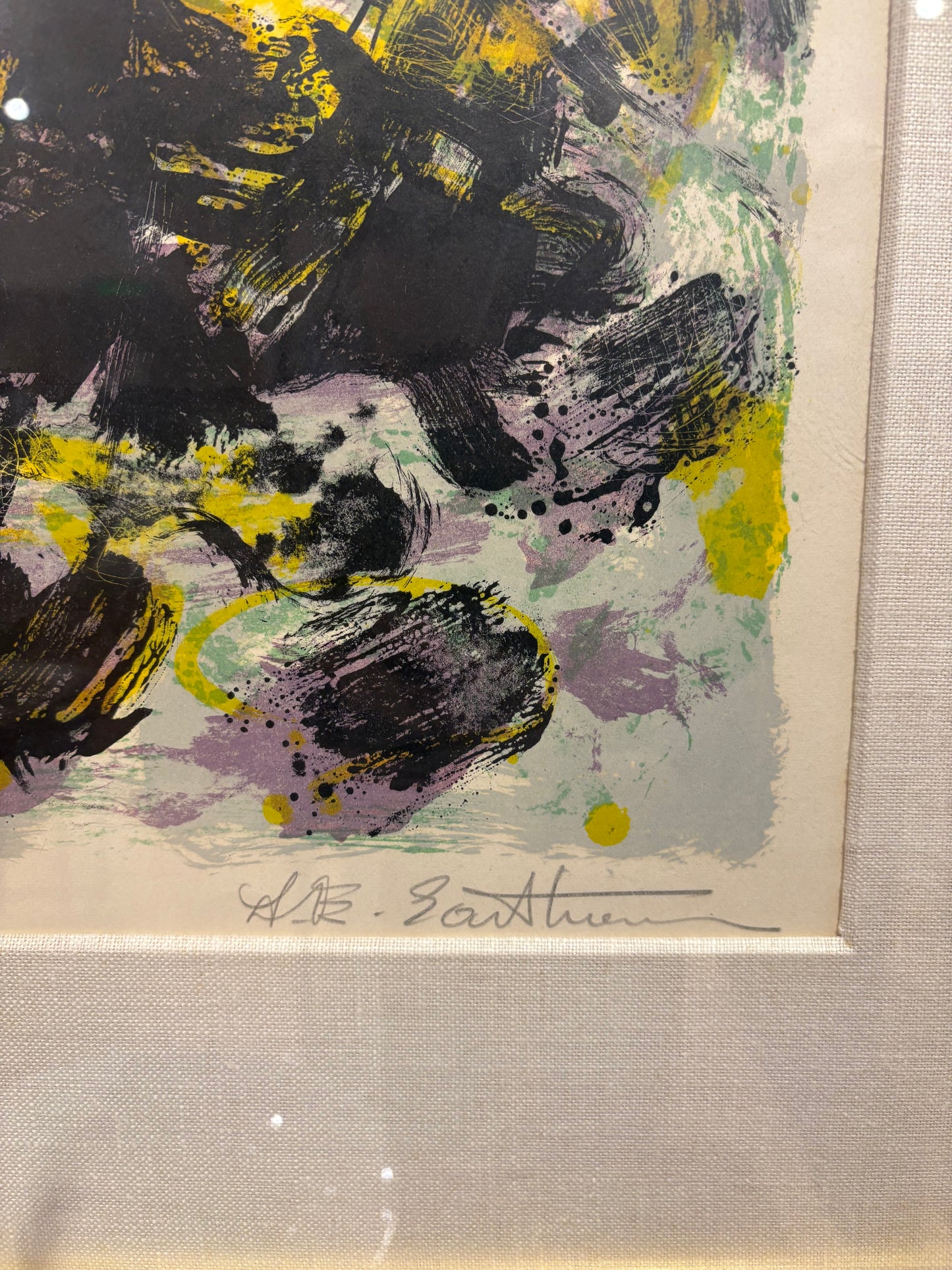 Signed Maurice Elie Sarthou Abstract Lithograph 6/220