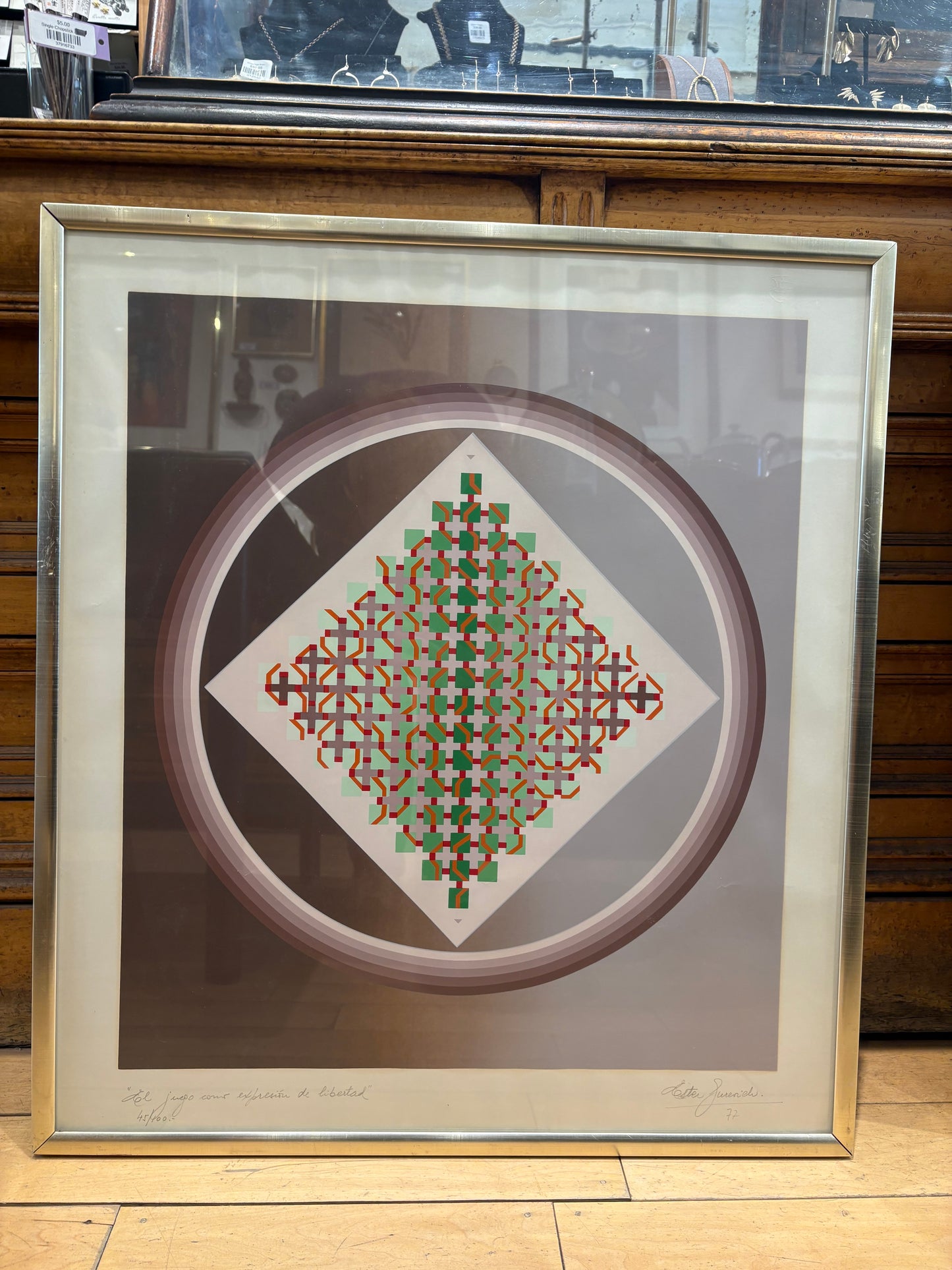 '77 Signed "El Juego como Expresion de Libertad" Abstract Screen Print 45/100