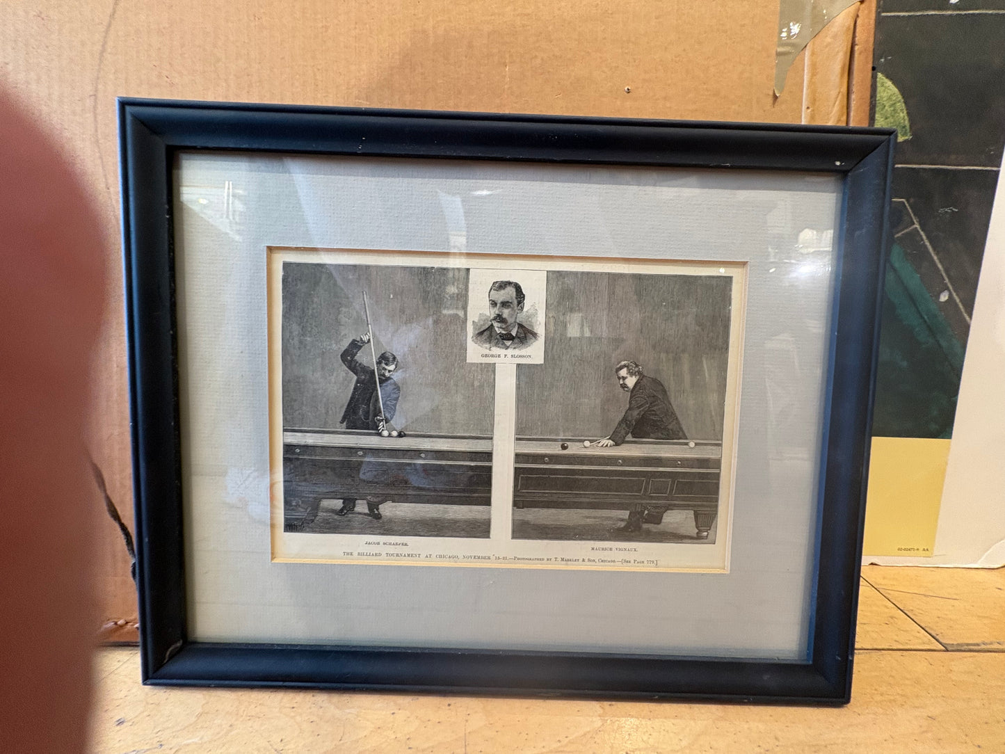 1885 The Billiard Tournament at Chicago Engraving Published Print