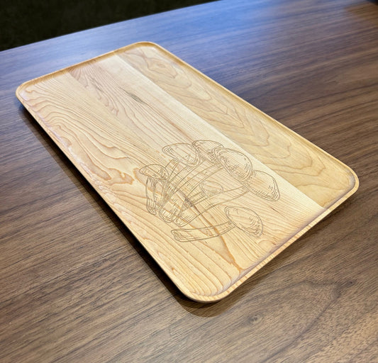 Mushroom Maple Laser Engraved Serving Board 14"x8"