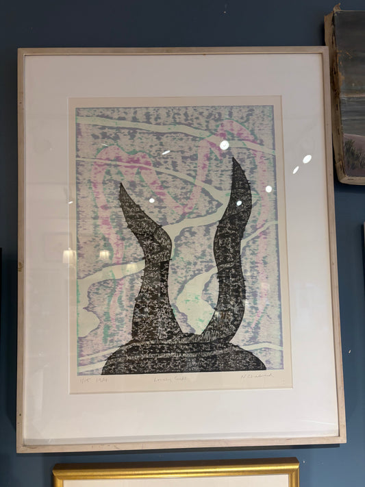 '84 Signed Nancy Chadwick "Lonely Socks" Screen Print 1/15