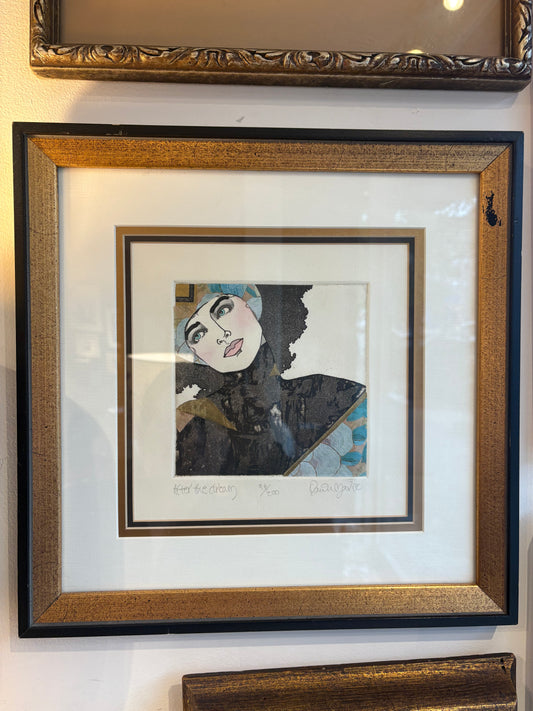 Signed Dawn Marie "After the Dream" 96/200 Etching with Gold Paint Detail