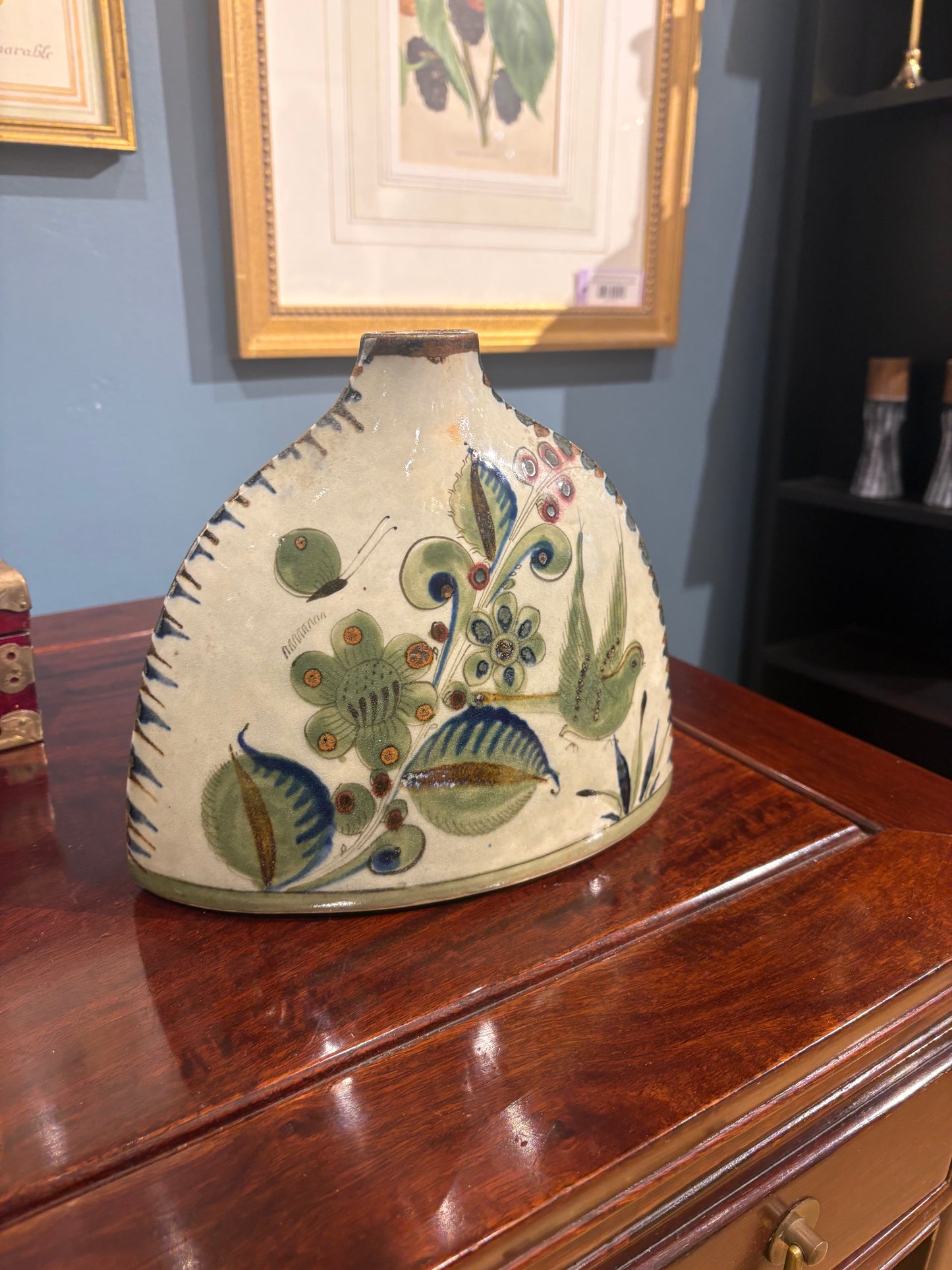 Mexican Hand Painted Ceramic Vase