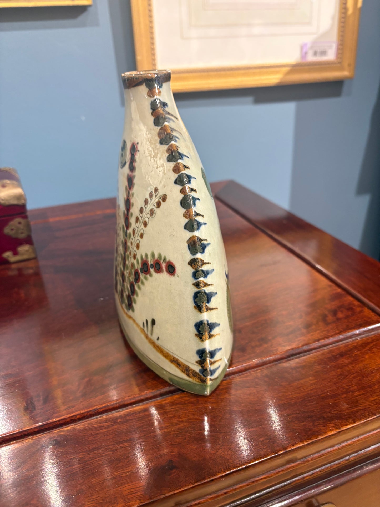 Mexican Hand Painted Ceramic Vase