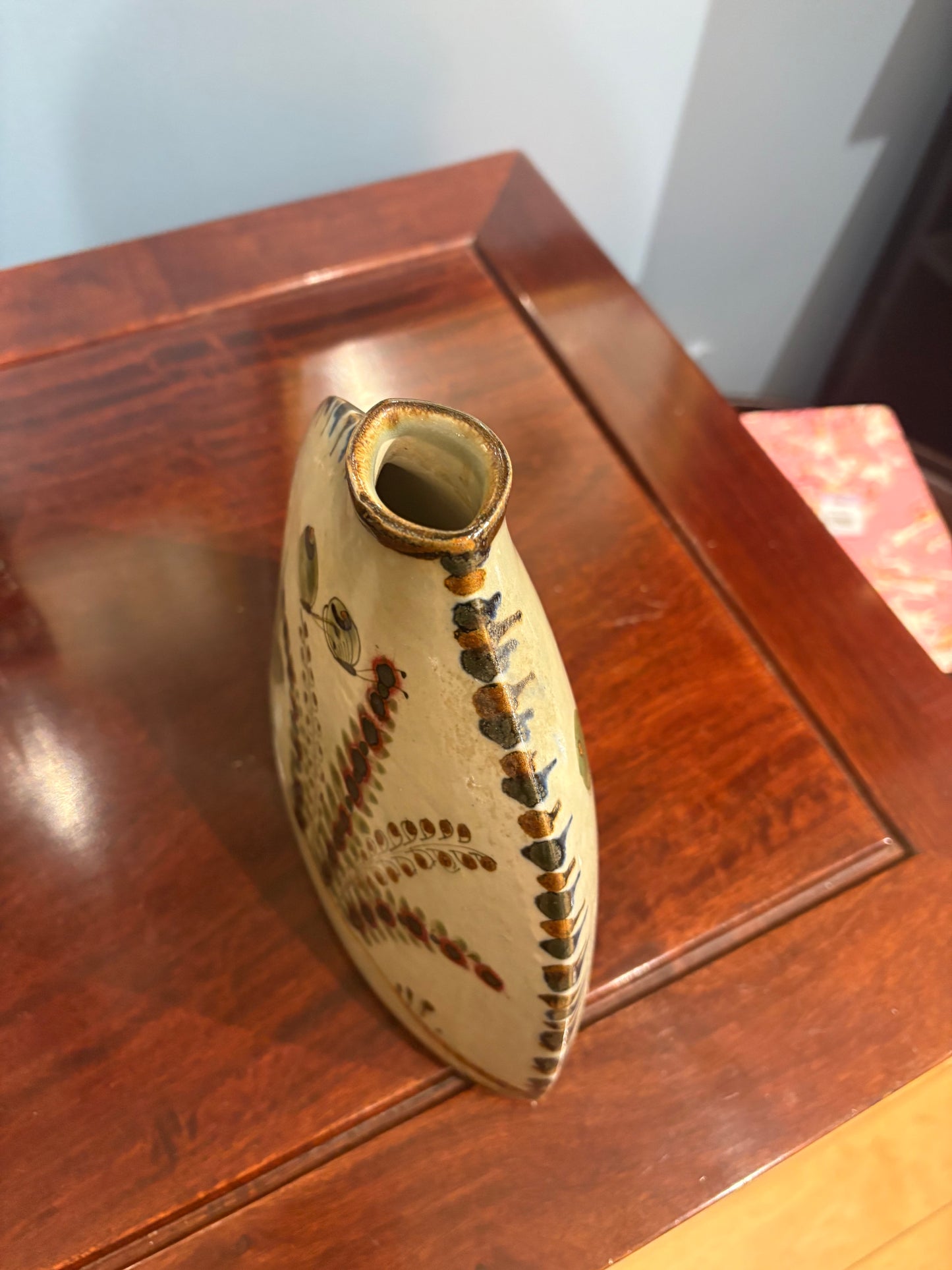Mexican Hand Painted Ceramic Vase