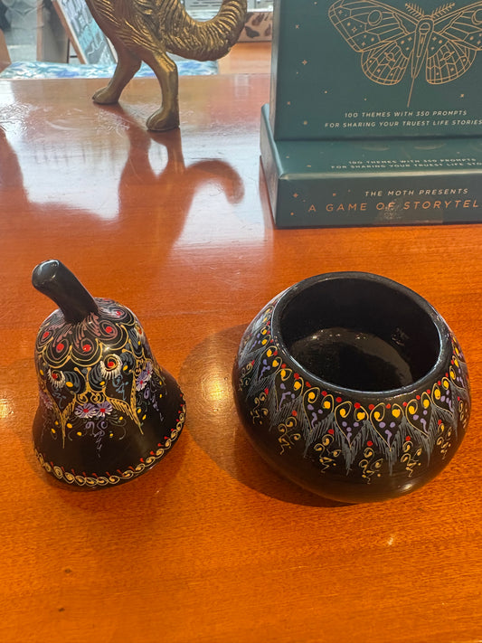 Painted Pear Shaped Box