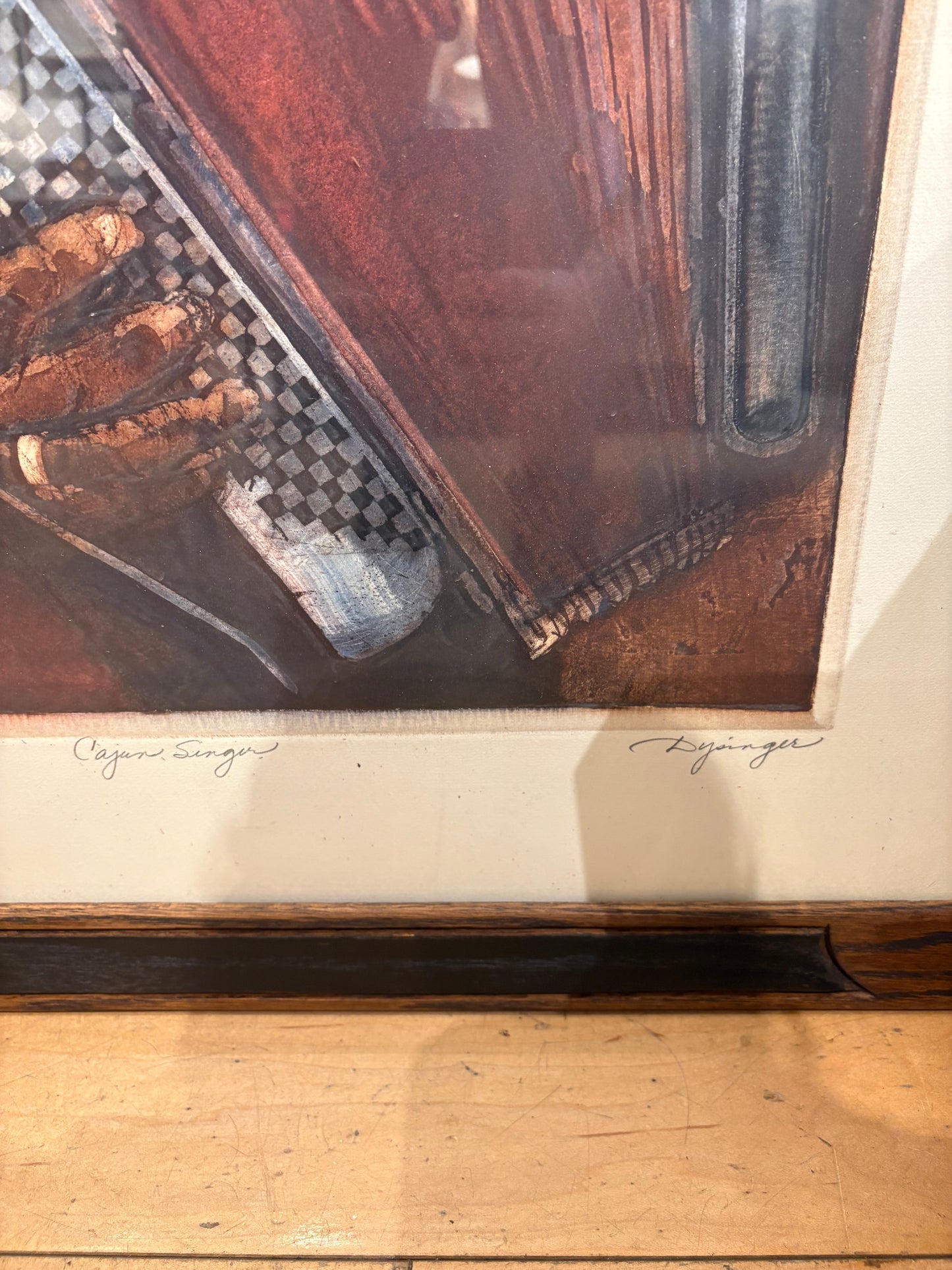 Signed Susan Dysinger "Cajun Singer" Etching with Aquatint 6/80